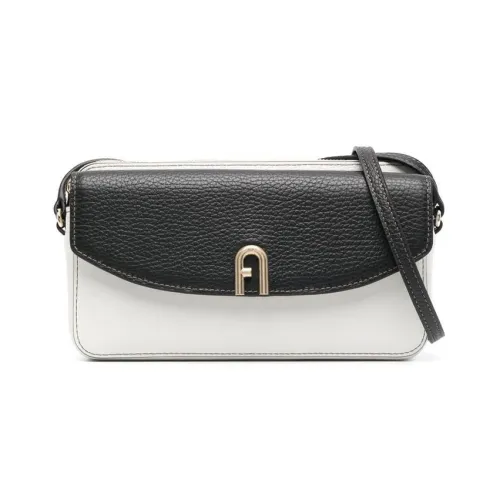 Furla Телячья кожа Сумка через плечо Женская Черная Белая