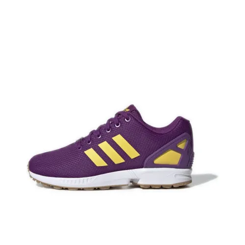 Adidas Originals ZX Flu Амортизация Низкий Топ Повседневная Обувь Унисекс Фиолетовый Желтый