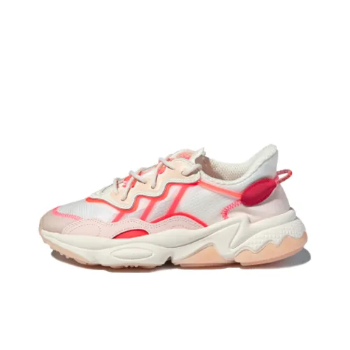 Adidas Originals Ozweego Slip-resistant Abrasion-resistant Lightweight Low Top Casual Women's Pink White Adidas Originals Ozweego Противоскользящий Устойчивый к истиранию Легкий Низкий Топ Повседневный Женский Розовый Белый