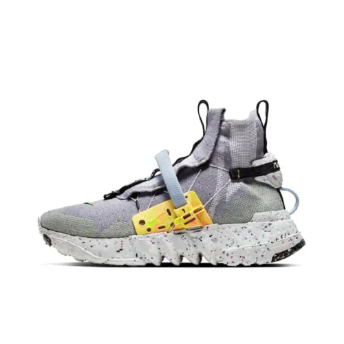 Nike Space Hippie 03 'Вольт' Shock Absorbers Slip-Resistant High Top Casual Shoes Unisex Gray Green Найк Space Hippie 03 'Вольт' Амортизаторы Slip-Resistant High Top Повседневная Обувь Унисекс Серый Зеленый