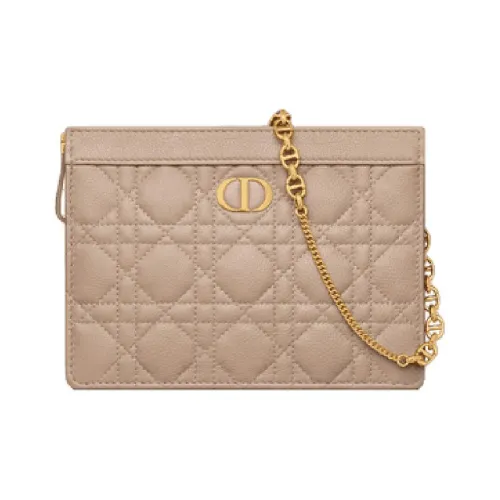 DIOR Caro Плетеный узор Лоскутное шитье Телячья кожа Одно плечо Через плечо Сумка с цепочкой Клатч Женские Фундуковый