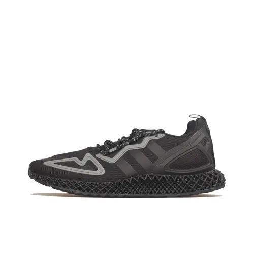 Adidas Originals ZX 2K 4D Slip-resistant Abrasion-resistant Balance Lightweight Low Top Casual Unisex Black Adidas Originals ZX 2K 4D Противоскользящий Устойчивый к истиранию Баланс Легкий Низкий Топ Повседневный Унисекс Черный