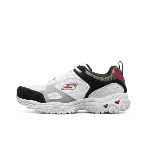 Skechers After Burn Низкий топ Повседневная обувь Мужская Белый Синий Красный