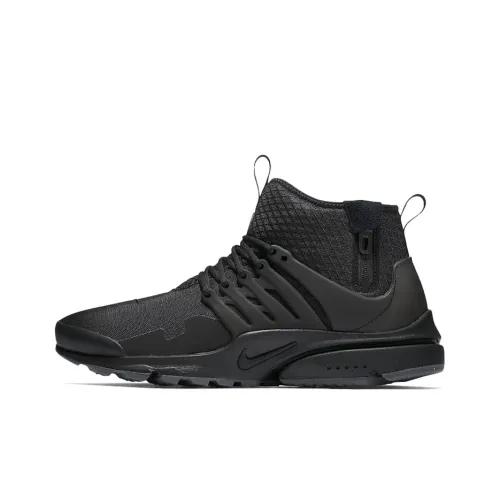 Nike Air Presto MID Utility Амортизация Противоскользящее покрытие MID Топ Повседневная обувь Унисекс Черный