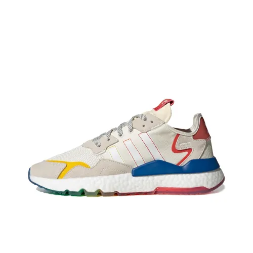 Adidas Originals Nite Jogger Slip-resistant Low Top Casual Unisex White Multicolor Adidas Originals Nite Jogger Slip-resistant Низкий Топ Casual Унисекс Белый Многоцветный