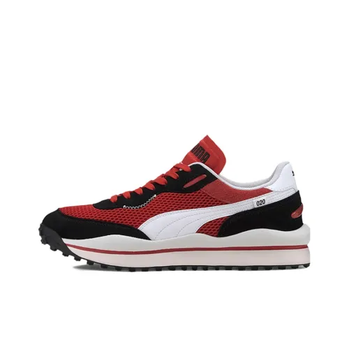 PUMA Style Rider Stream On Low Топ Кэжуал Унисекс Красный Белый Черный