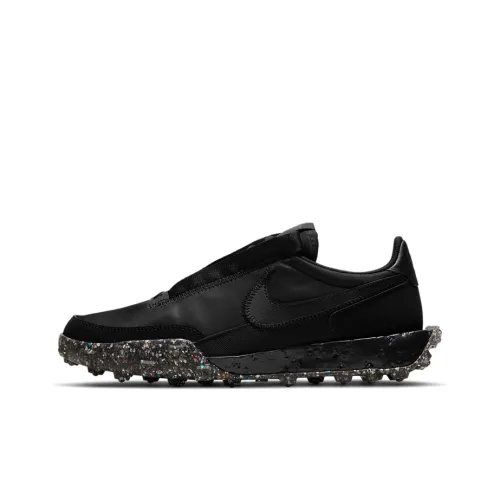 Nike Waffle Racer Амортизация Покрытие Поддержка Низкий Топ Casual Женский Pure Black