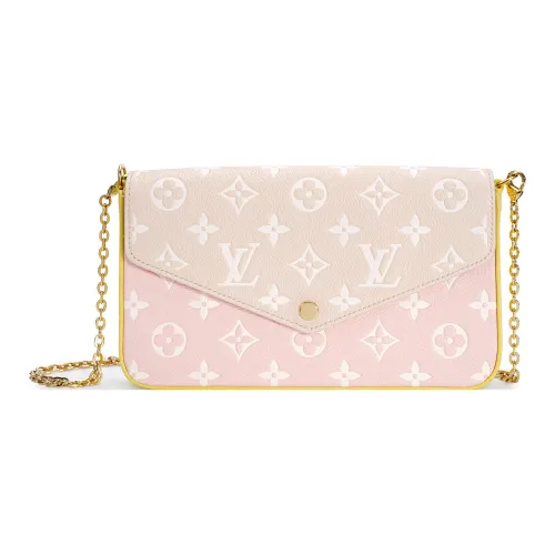 LOUIS VUITTON Pochette Felicie Мягкая крупнозернистая текстура кожи коровы 3 в 1 Маленькая квадратная сумка сумка через плечо плечевая сумка Женская