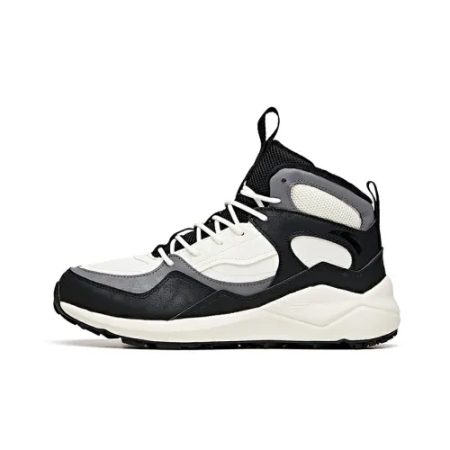 ANTA Life Collection Амортизация Устойчивость к истиранию Теплоизоляционный высокий топ Casual для мужчин Черный Белый