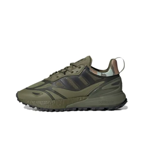 Adidas Originals ZX 2K BOOST 2,0 Устойчивый к истиранию Низкий Топ Повседневная обувь Мужская Армейский зеленый