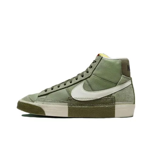 Nike Blazer Pro Club Abrasion Resistant MID Топ Скейтборд Кроссовки Мужские Зеленый Белый