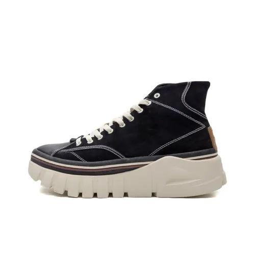 Wave BOOT Slip-Resistant Coating High Top Casual Shoes Men's Black Вейв BOOT Противоскользящее покрытие Высокий топ Повседневная обувь Мужской Черный