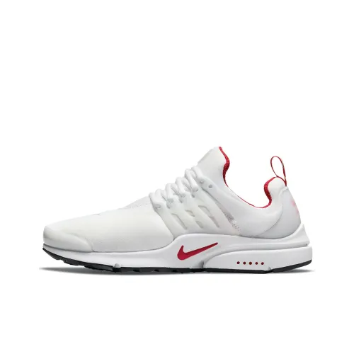 Nike Air Presto Shock Absorbers Slip-resistant Abrasion-resistant Low Top Casual Shoes Men's White Red Найк Эйр Presto Шок Абсорберз Антислип Резистентный Низкий Топ Повседневная Обувь Мужская Белый Красный