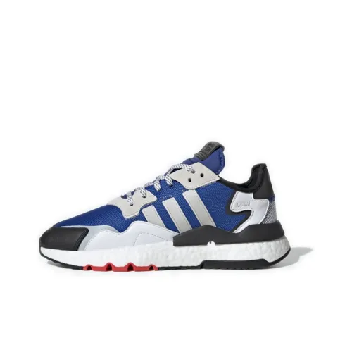 Adidas Originals Nite Jogger Slip-resistant Abrasion-resistant Low Top Casual Shoes Unisex Gray Blue Adidas Originals Nite Jogger Slip-resistant Abrasion-resistant Низкий Топ Повседневная Обувь Унисекс Серый Синий