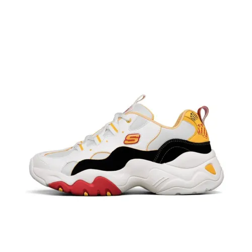One Punch Man x Skechers D'LITES 3,0 3,0 Низкий Топ Повседневная Обувь Мужская Белый Черный Желтый
