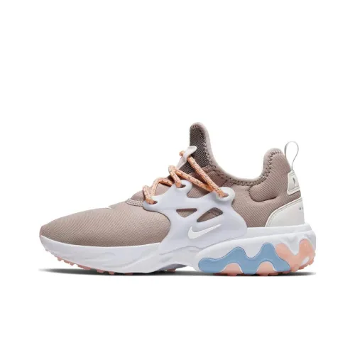 nike React Presto Slip Resistant Abrasion Resistant Легкий Низкий Топ Повседневная обувь Женская Розовая Серый