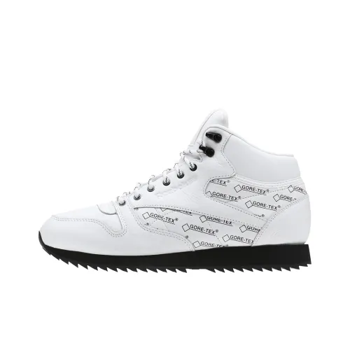 Reebok Classic Leather Амортизация и Устойчивость к Износу Покрытие MID Повседневная Обувь Унисекс Белый