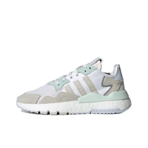 Adidas Originals Nite Jogger Шокабойеры Противоскользящие Устойчивые к истиранию Низкий Топ Повседневный Женский Синий Белый