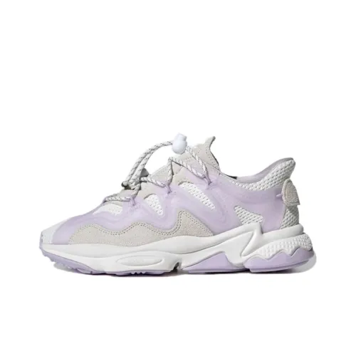 Adidas Originals Ozweego Plus Противоскользящий Низкий Топ Повседневная Обувь Женская Фиолетовая Белая