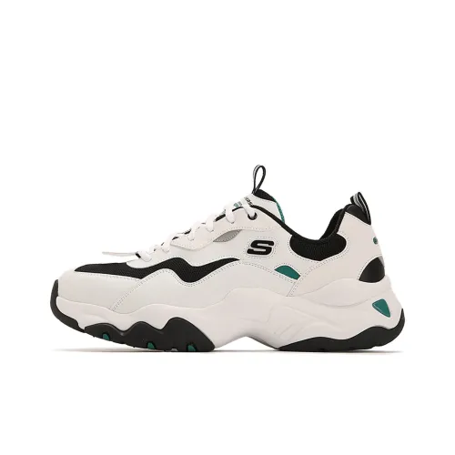 Skechers D'LITES 3,0 Износостойкий и Легкий Низкий Топ Повседневная Обувь Мужская Черный Белый