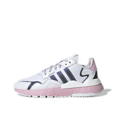 Adidas Originals Nite Jogger Нескользящий Легкий Низкий Топ Кэжуал Женская Белая