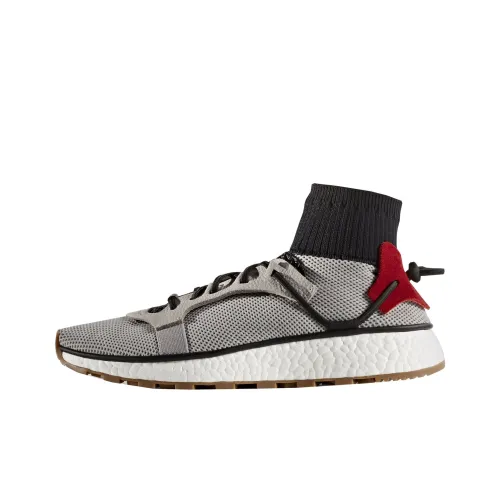 Alexander Wang x adidas originals RUN GREY MID Топ Спортивная повседневная обувь Унисекс Черный Серый