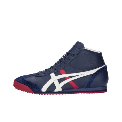 Onitsuka Tiger MEXICO 66 SD MR Slip-on Устойчивый к истиранию MID Топ Casual Унисекс Темно-синий