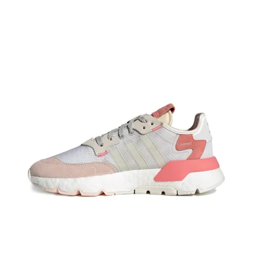 Adidas Originals Nite Jogger Амортизация Износостойкий Низкий Топ Casual Женский Розовый Белый