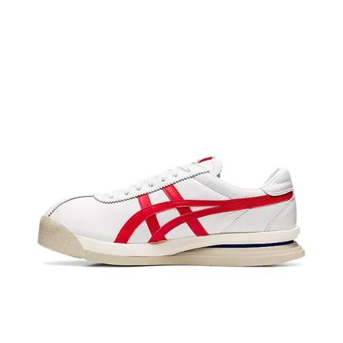 Onitsuka Tiger CORSAIR EX Амортизация Противоскользящий Легкий Низкий Топ Casual Унисекс Белый Красный