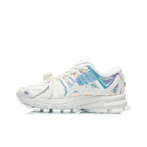 LINING Shock Absorbing Non Slip Wear Resistant Breathable and Lightweight Low Top Casual Women's Mist White ЛИНЕЙКА С амортизацией противоскользящий износостойкий дышащий и легкий низкий топ повседневный женский туманно-белый