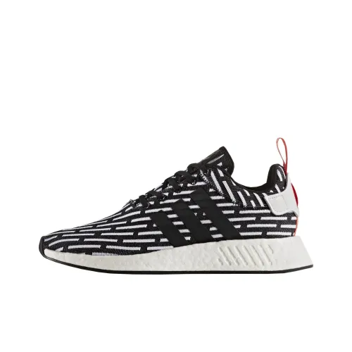 Adidas Originals NMD_R2 Non Slip Легкий Низкий Топ Casual Унисекс Черный Белый