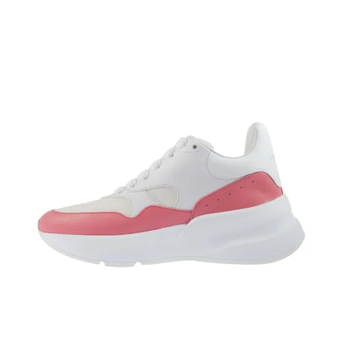 Alexander McQueen OVERSIZED Runner Амортизация Низкий Топ Повседневная обувь Женская Белый Розовый