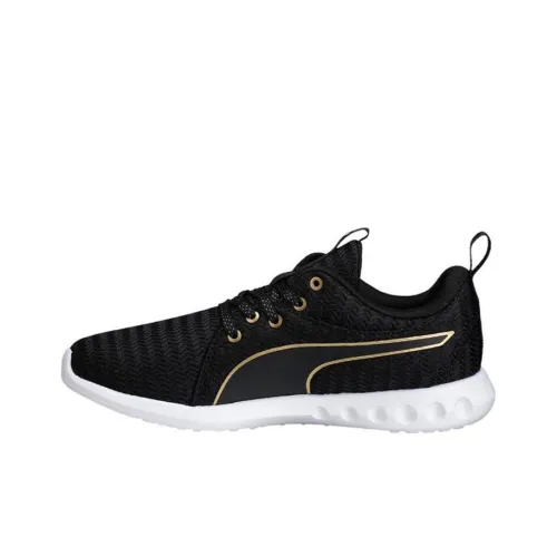 PUMA Carson 2 Low Топ Кэжуал Женский Черный Золото Белый