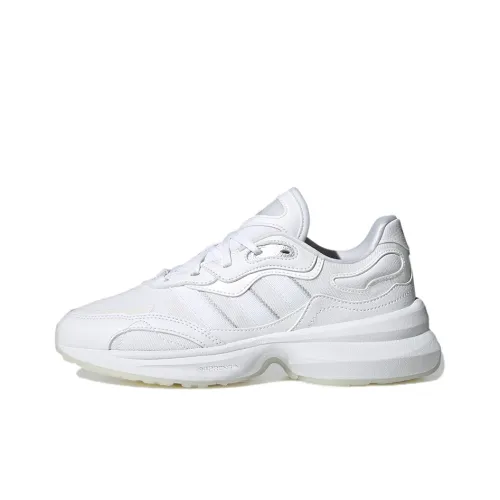 Adidas Originals Zentic Slip-Resistant и Breathable Low-Top Повседневная Обувь Женская Белая