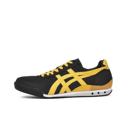 Onitsuka Tiger Ultimate 81 Амортизирующие Универсальные Противоскользящие Устойчивые к истиранию Низкий Топ Повседневная Обувь Унисекс Черный Желтый
