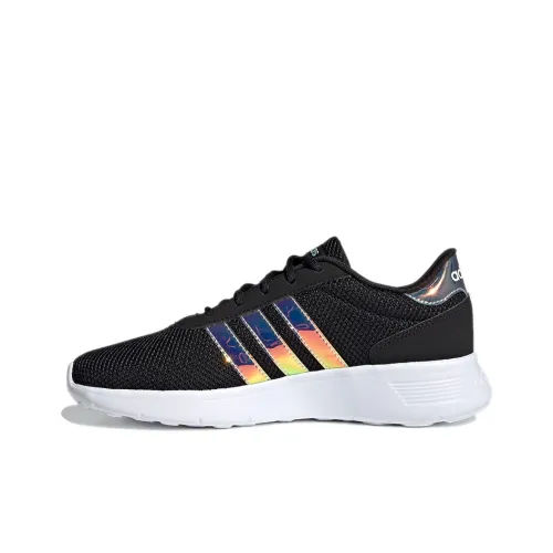 ADIDAS NEO Lite Racer Series Дышащий Низкий Топ Casual Женский Черный Белый Золото