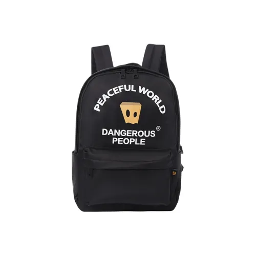 DANGEROUSPEOPLE Полиэстер Рюкзак Унисекс Черный