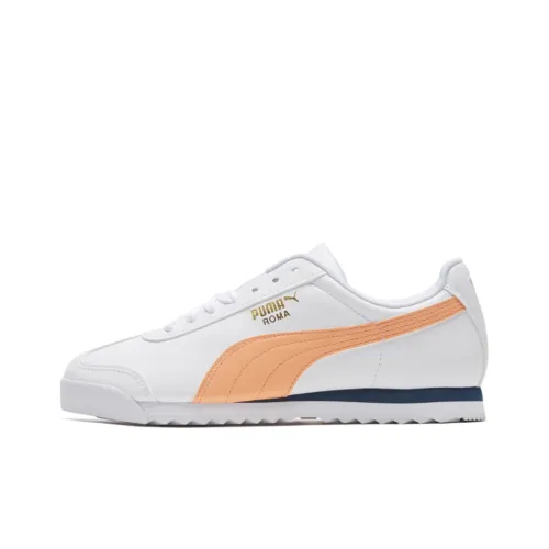 PUMA Roma Basic Lightweight Low Top Casual Унисекс Белый Оранжевый