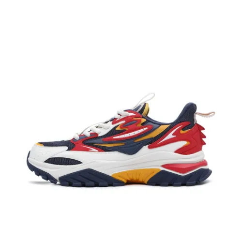 Erke Admiral of the Five Tigers Низкий топ Повседневные Спортивные кроссовки Мужские Синий Красный