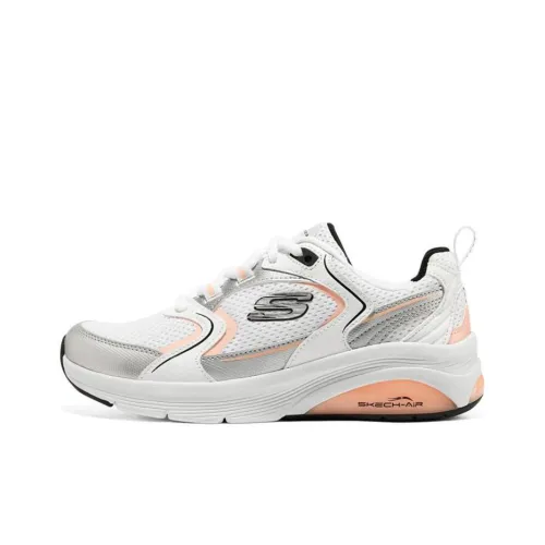 Skechers Skech Air Extreme 2,0 Low Топ Спортивная повседневная обувь Женская Белая Черная Коралловая