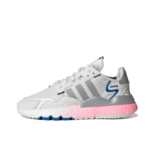 Adidas Originals Nite Jogger Slip-resistant Low Top Повседневная обувь Женская Серый Синий