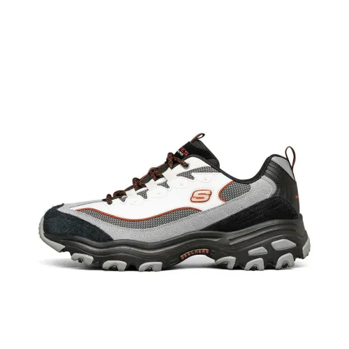 Skechers D'LITES 1,0 Low Топ Casual Мужской Черный Серый Белый