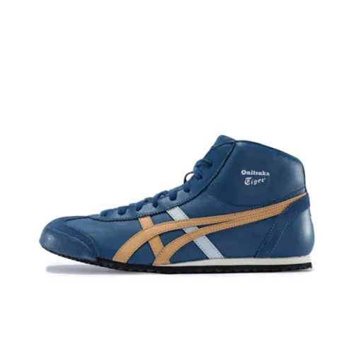Onitsuka Tiger Mexico Mid Runner Амортизация Противоскользящий Устойчивый к истиранию MID Топ Повседневная обувь Унисекс