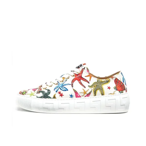 VERSACE Greca TRÉsor Low Топ Повседневная обувь Женская Белая