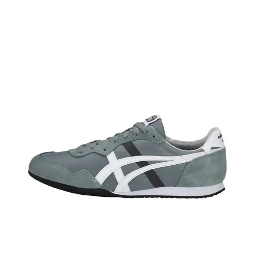 Onitsuka Tiger Serrano Шокабойеры Противоскользящие Устойчивые к истиранию Низкий Топ Повседневная обувь Унисекс Лук Зеленый