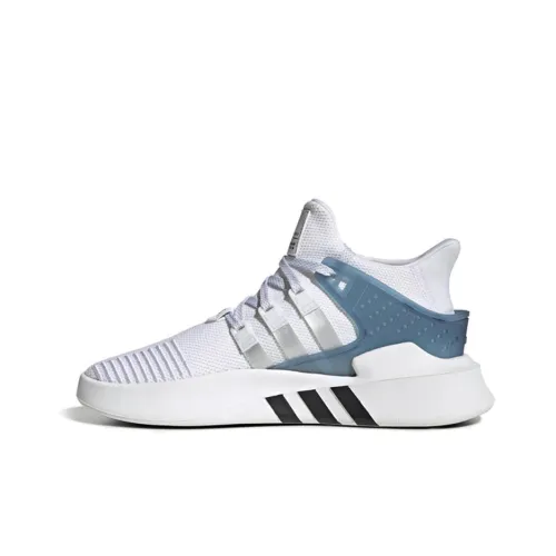 Adidas Originals Eqt Bask Adv Slip Resistant Abrasion Resistant MID Топ Casual Унисекс Белый Серебряный