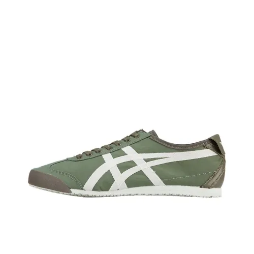 Onitsuka Tiger MEXICO 66 Износостойкий Дышащий Легкий Низкий Топ Casual Унисекс Оливково-зеленый