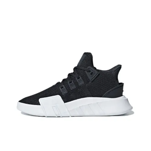 Adidas Originals Eqt Bask Adv Устойчивый к истиранию MID Топ Повседневная обувь Женская Черный Белый