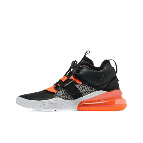 Nike Air FORCE 270 Non Slip Легкий MID Топ Кэжуал Мужской Черный Оранжевый