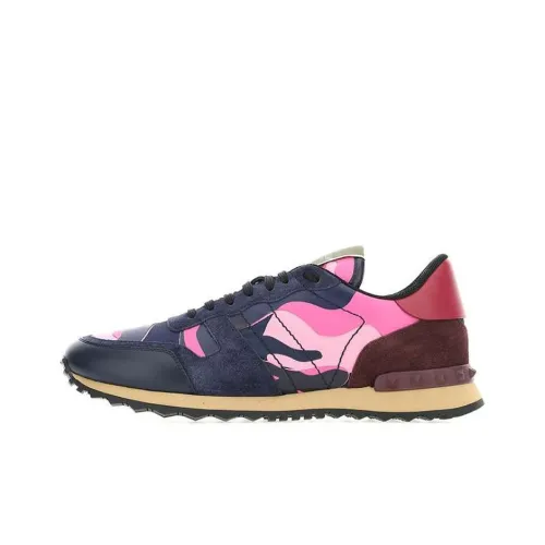 Valentino Rockrunner Slip-resistant Abrasion-resistant Low Top Casual Shoes Men's Camouflage Pink Валентино Рокраннер Противоскользящий Устойчивый к истиранию Низкий Топ Повседневная Обувь Мужская Камуфляж Розовый
